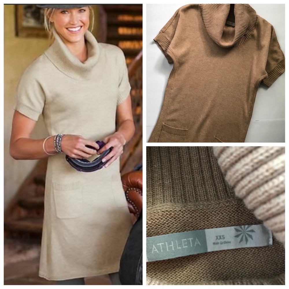 Athleta Zuni cowl sweater dress